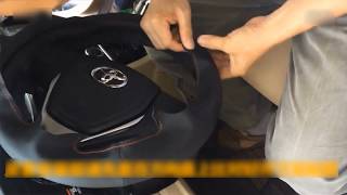 How to install Toyota Corolla  RAV4 Leather Steering Wheel Cover [upl. by Guthry]