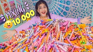 Mixing Together ALL My 10000 Crayons into Giant Crayons insane challenge😱Giveaway [upl. by Carlynne]