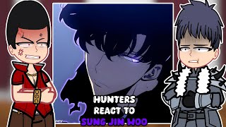 Hunters react to Sung Jin Woo  SEASON 2  Solo Leveling  GACHA REACT [upl. by Yrogerg933]