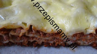 Lazania przepis na lasagne z miesem mielonym i sosem beszamelowym [upl. by Doreg]