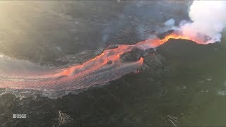 Kīlauea Volcano — Morning Overflight June 19 2018 [upl. by Meekahs]